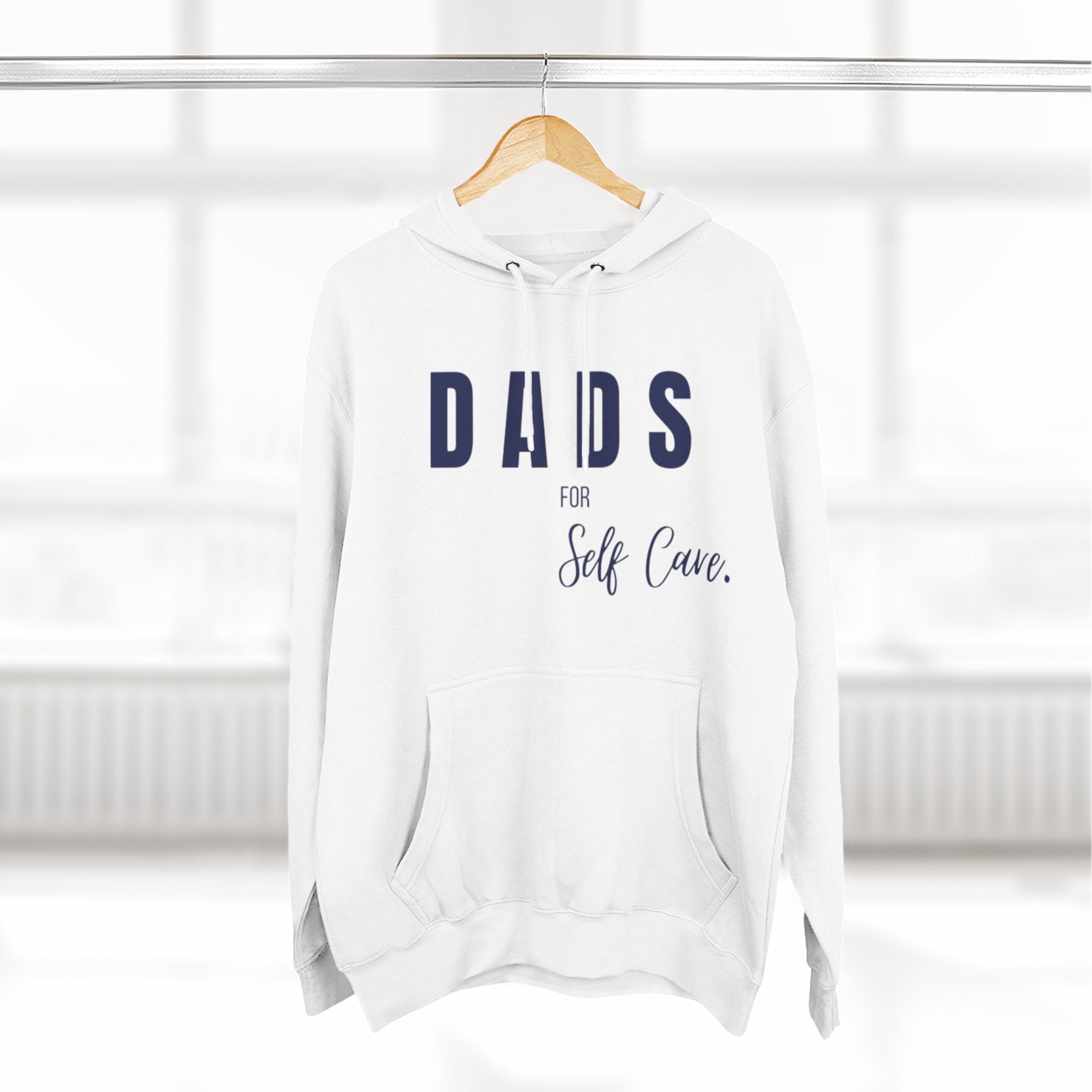 Dads Self-Care Fleece Hoodie | Cozy Gift for Fathers | Perfect for Dad's Day, Birthdays, Relaxation, Family Time, Casual Wear