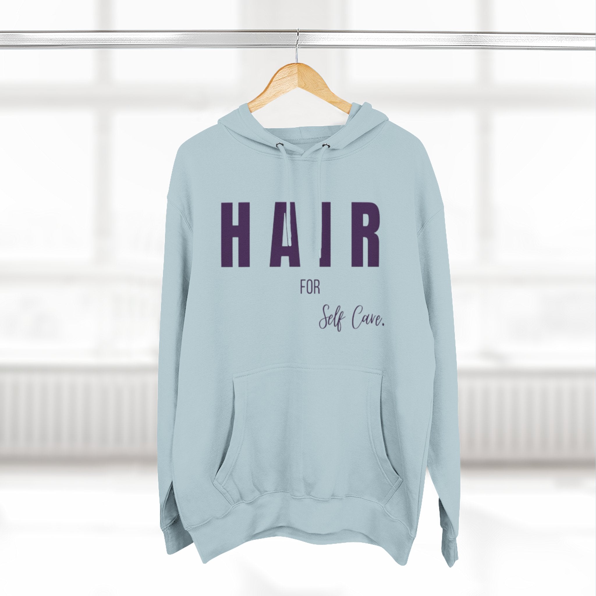 Self-Care Fleece Hoodie - Comfortable, Cozy Apparel for Relaxation, Perfect Gift for Self-Care Enthusiasts, Wellness, Reminder, Hair Care