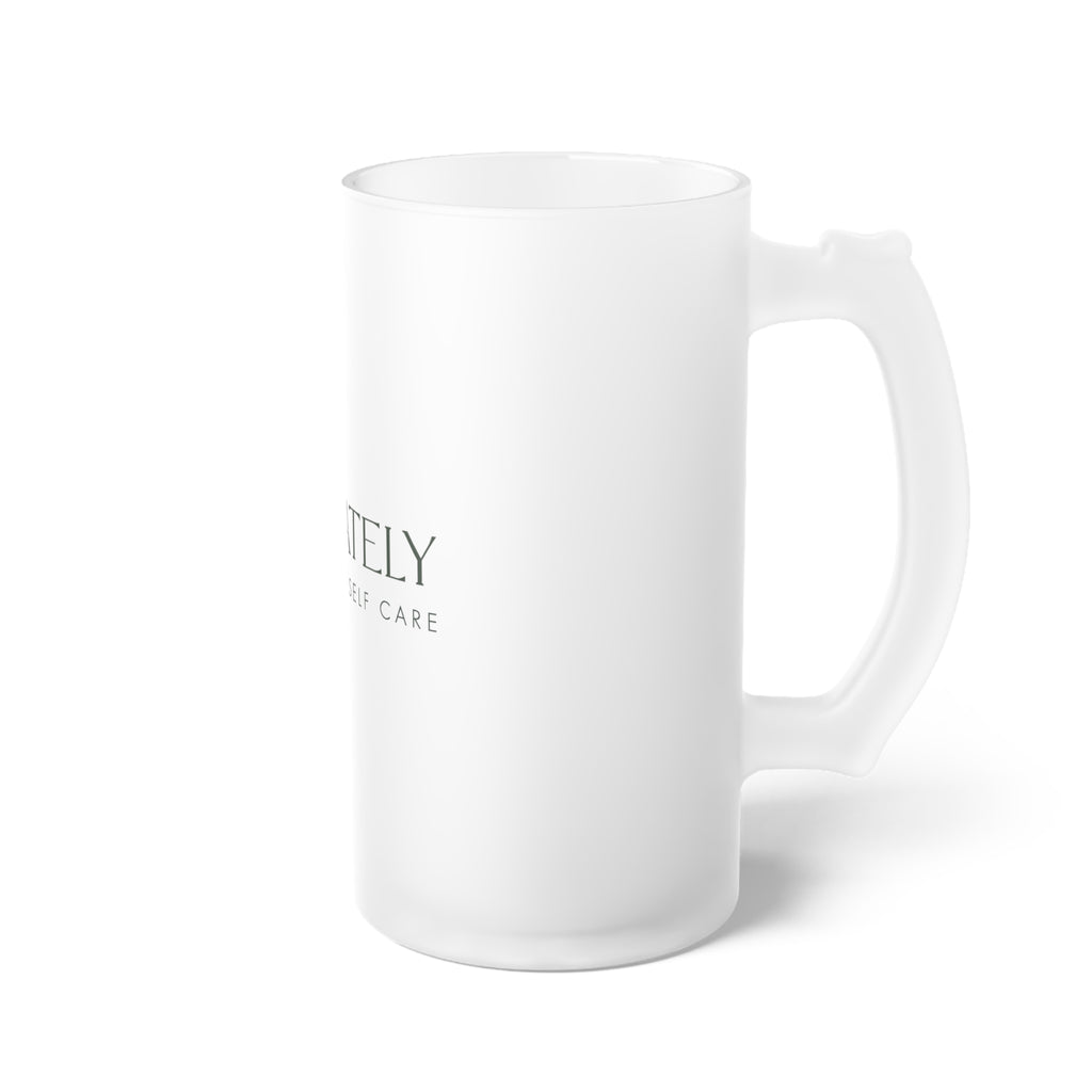 Frosted Glass Mug - Zen Lately Self-Care Gift, Relaxation, Modern Home Decor, Unique Kitchenware