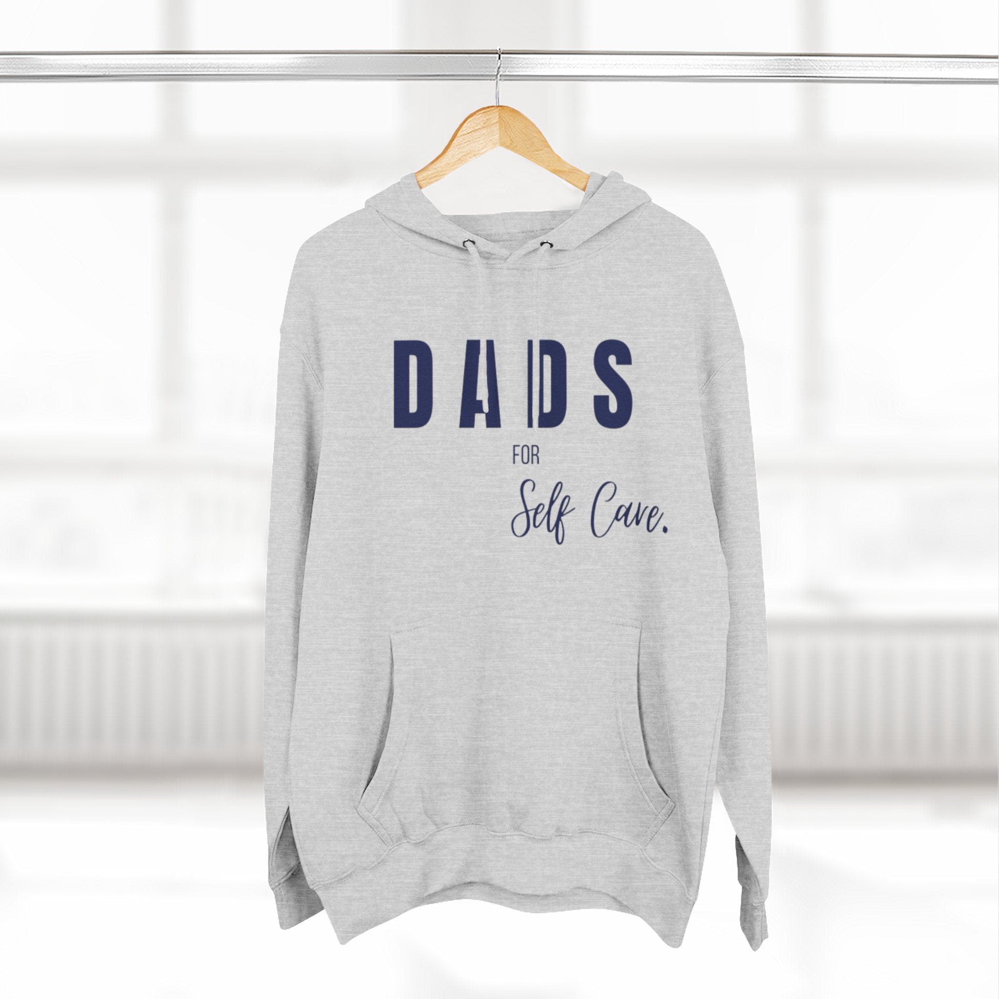 Dads Self-Care Fleece Hoodie | Cozy Gift for Fathers | Perfect for Dad's Day, Birthdays, Relaxation, Family Time, Casual Wear