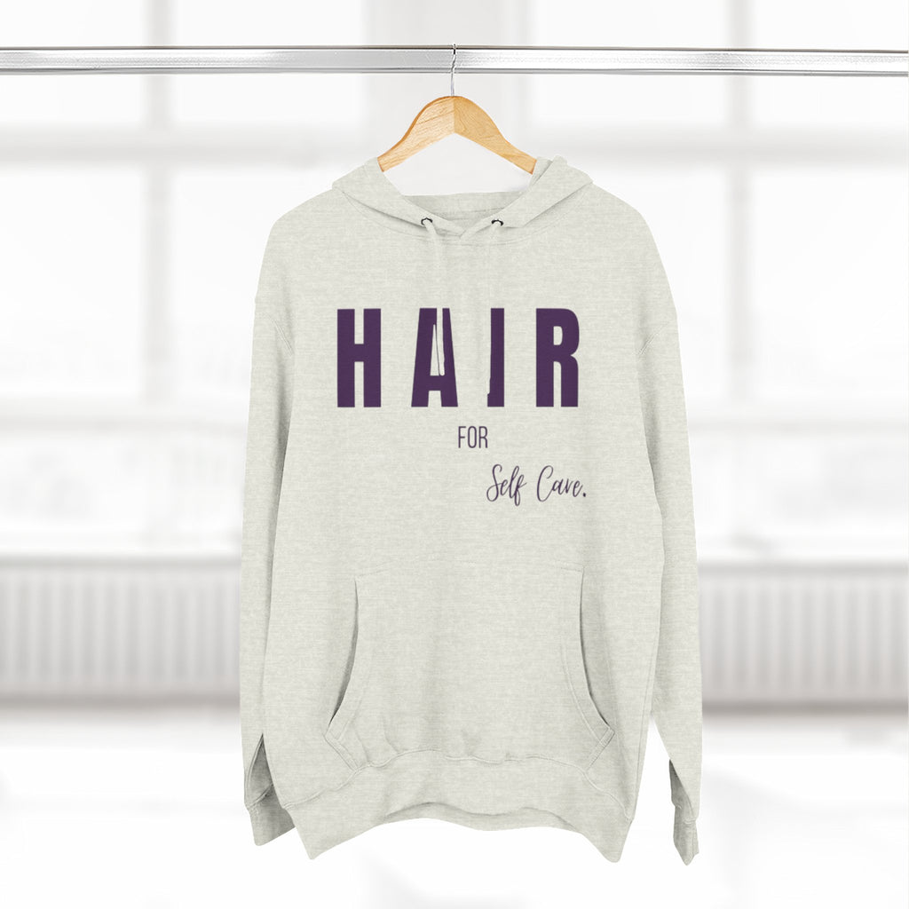 Self-Care Fleece Hoodie - Comfortable, Cozy Apparel for Relaxation, Perfect Gift for Self-Care Enthusiasts, Wellness, Reminder, Hair Care
