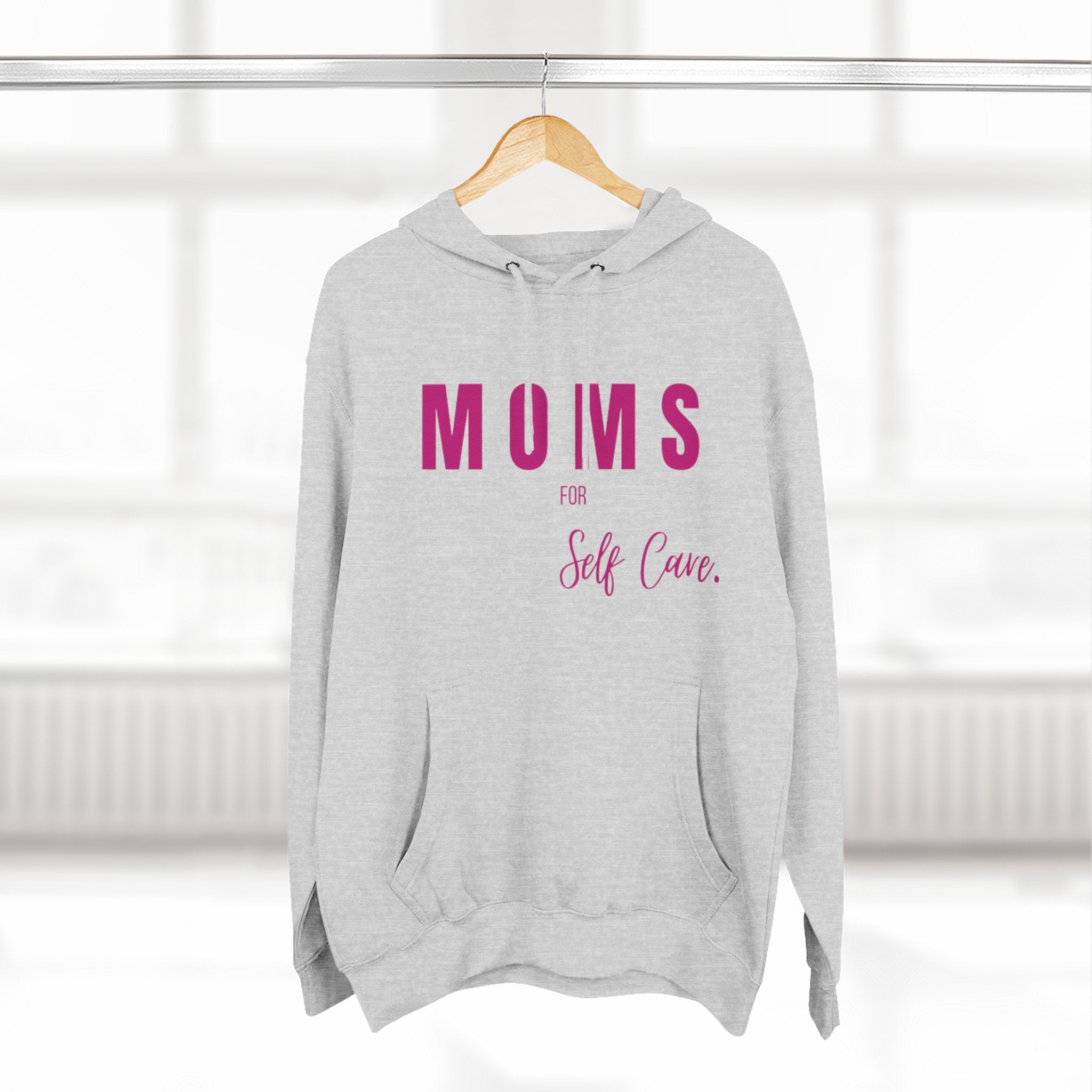 Moms Self Care Fleece Hoodie, Cozy Sweatshirt for Moms, Mother's Day Gift, Relaxation Hoodie, Self-Care Apparel