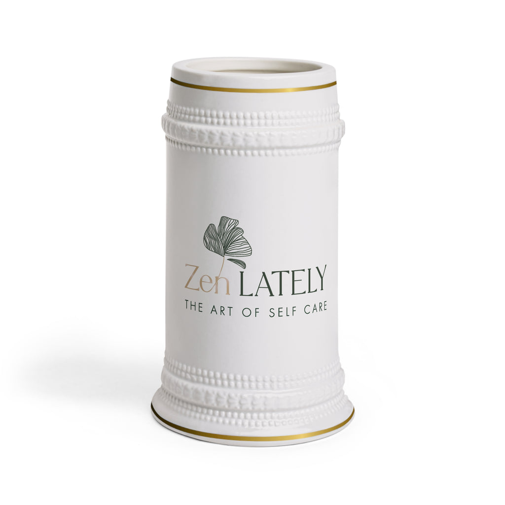 Zen Lately Mug | Self Care Drinkware, Personalized Gift, Home Bar Accessory, Cozy Vibe, Unique Decor