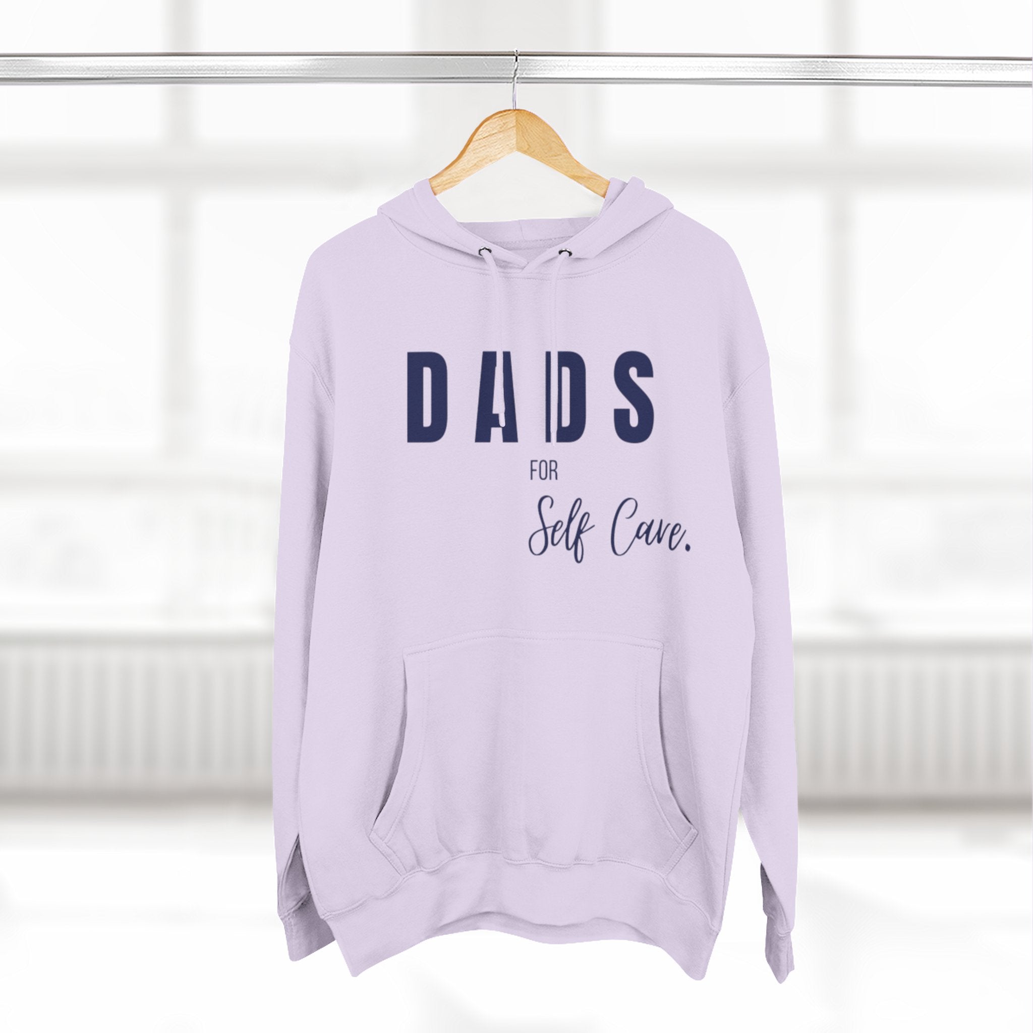 Dads Self-Care Fleece Hoodie | Cozy Gift for Fathers | Perfect for Dad's Day, Birthdays, Relaxation, Family Time, Casual Wear