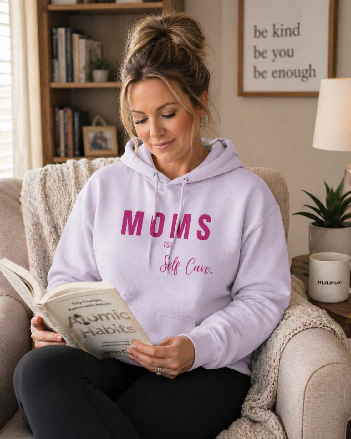 Moms Self Care Fleece Hoodie, Cozy Sweatshirt for Moms, Mother's Day Gift, Relaxation Hoodie, Self-Care Apparel