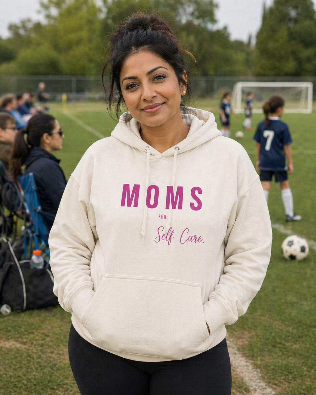 Moms Self Care Fleece Hoodie, Cozy Sweatshirt for Moms, Mother's Day Gift, Relaxation Hoodie, Self-Care Apparel