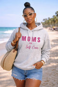 Moms Self Care Fleece Hoodie, Cozy Sweatshirt for Moms, Mother's Day Gift, Relaxation Hoodie, Self-Care Apparel