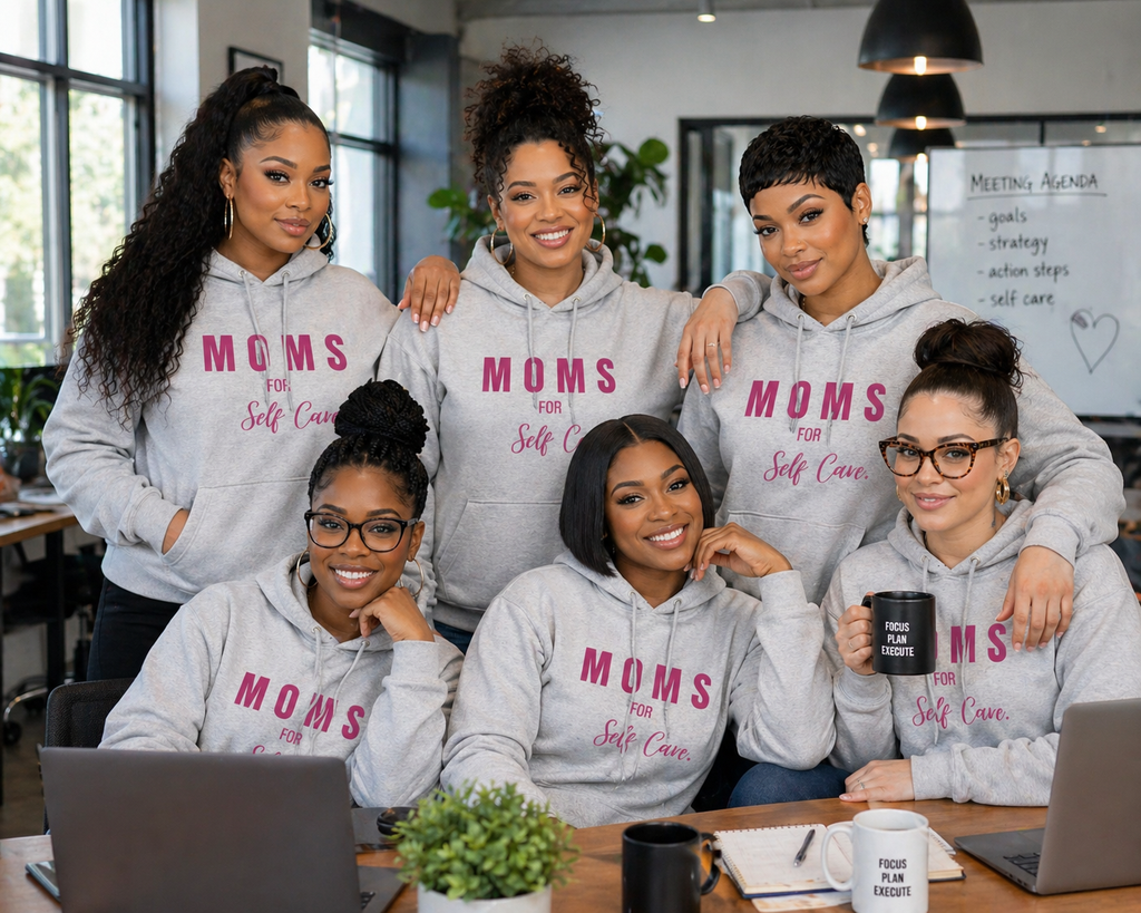 Moms Self Care Fleece Hoodie, Cozy Sweatshirt for Moms, Mother's Day Gift, Relaxation Hoodie, Self-Care Apparel