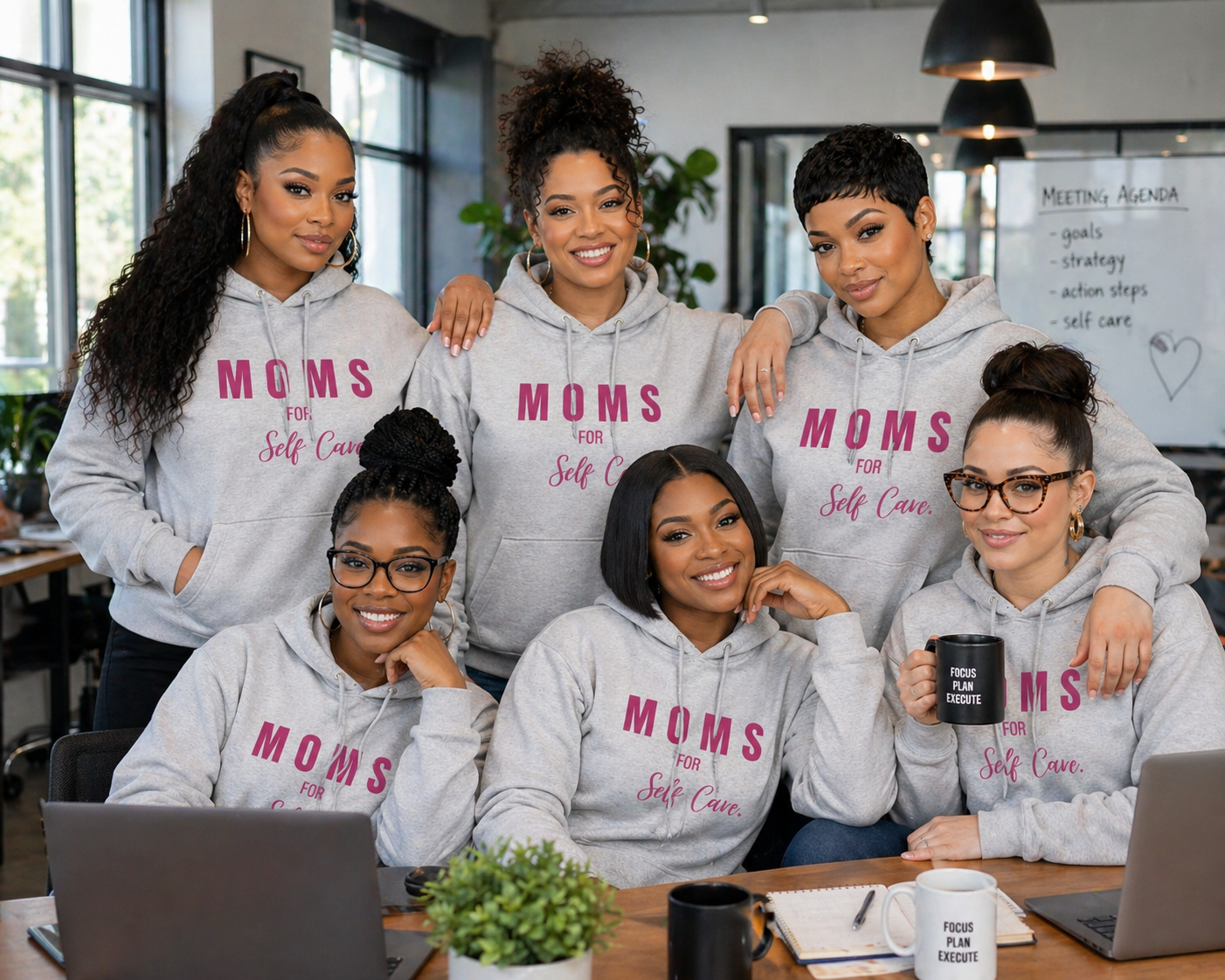 Moms Self Care Fleece Hoodie, Cozy Sweatshirt for Moms, Mother's Day Gift, Relaxation Hoodie, Self-Care Apparel