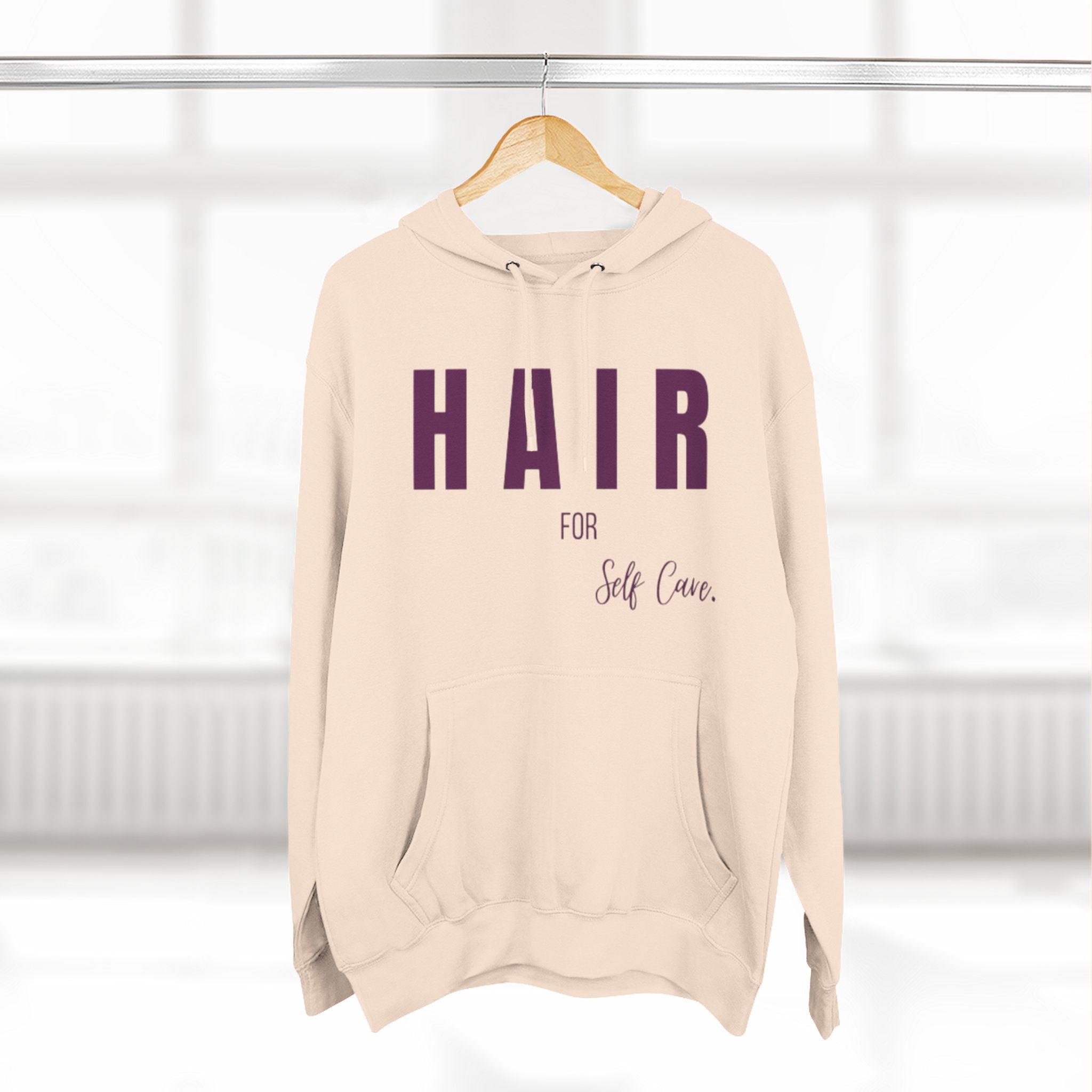 Self-Care Fleece Hoodie - Comfortable, Cozy Apparel for Relaxation, Perfect Gift for Self-Care Enthusiasts, Wellness, Reminder, Hair Care