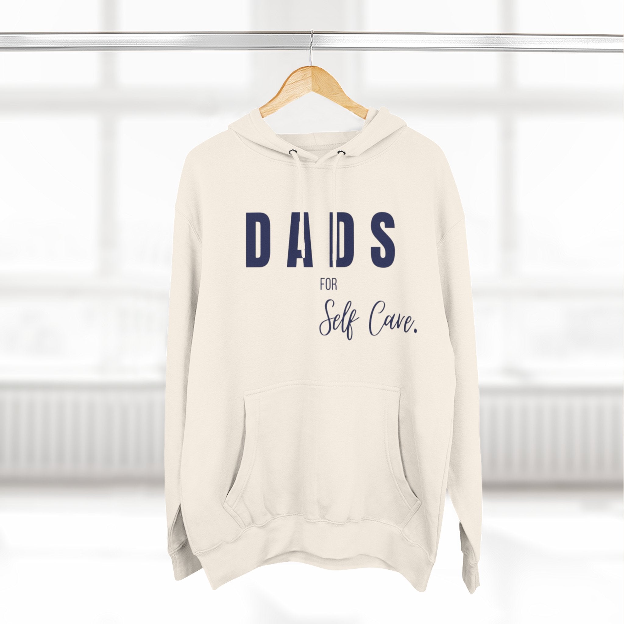 Dads Self-Care Fleece Hoodie | Cozy Gift for Fathers | Perfect for Dad's Day, Birthdays, Relaxation, Family Time, Casual Wear