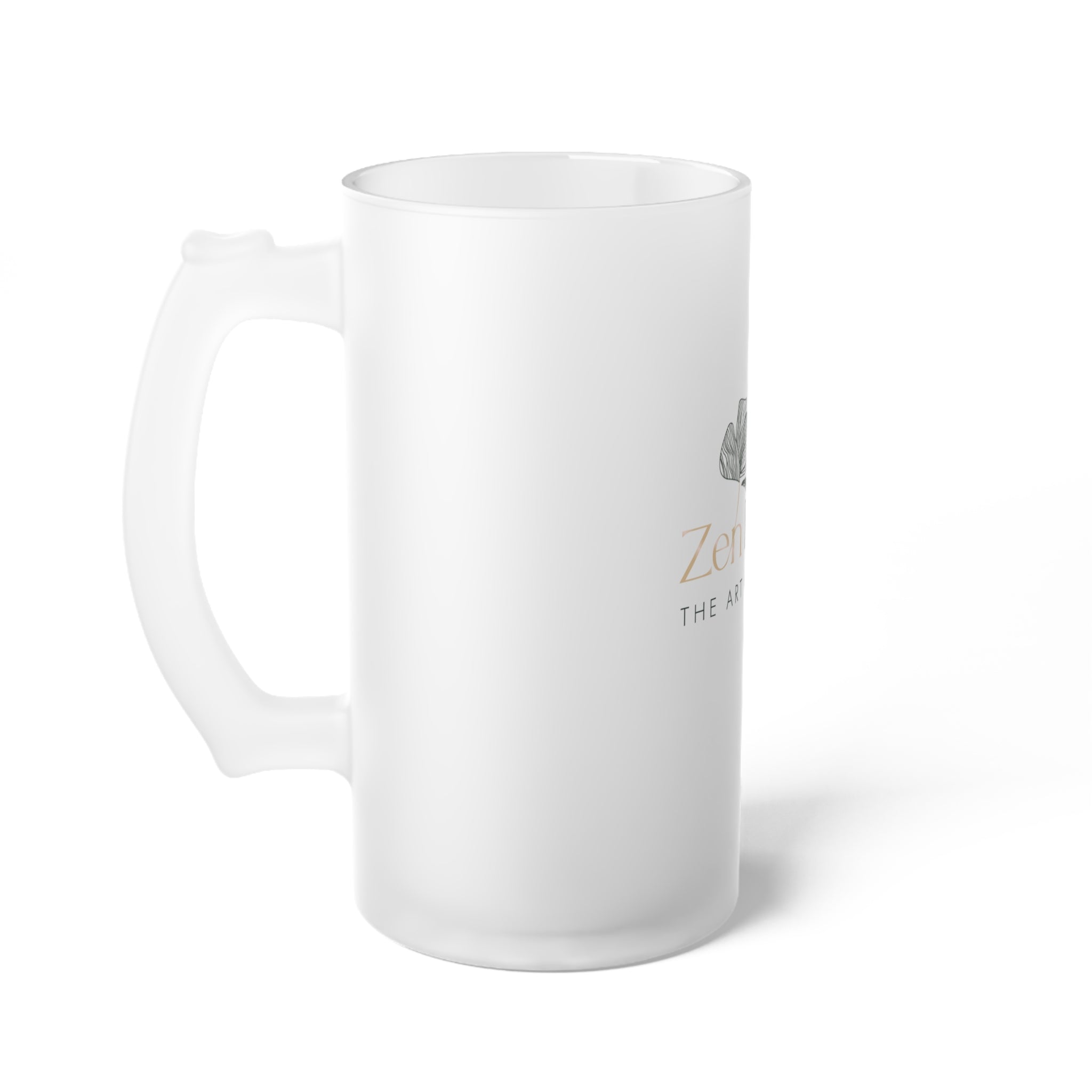 Frosted Glass Mug - Zen Lately Self-Care Gift, Relaxation, Modern Home Decor, Unique Kitchenware