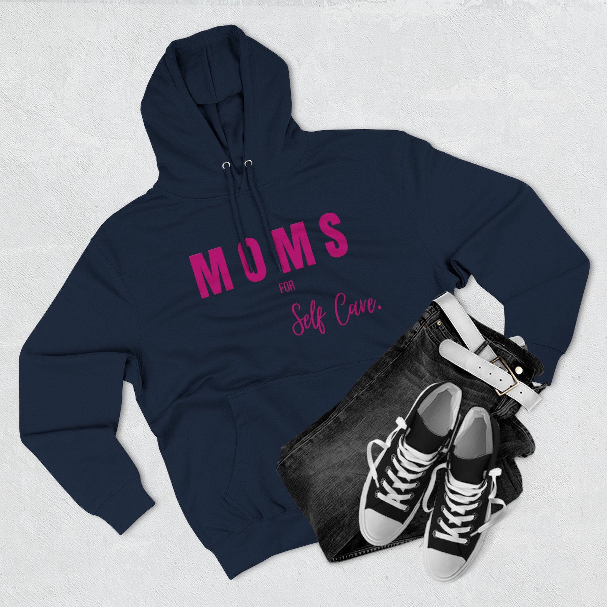 Moms Self Care Fleece Hoodie, Cozy Sweatshirt for Moms, Mother's Day Gift, Relaxation Hoodie, Self-Care Apparel