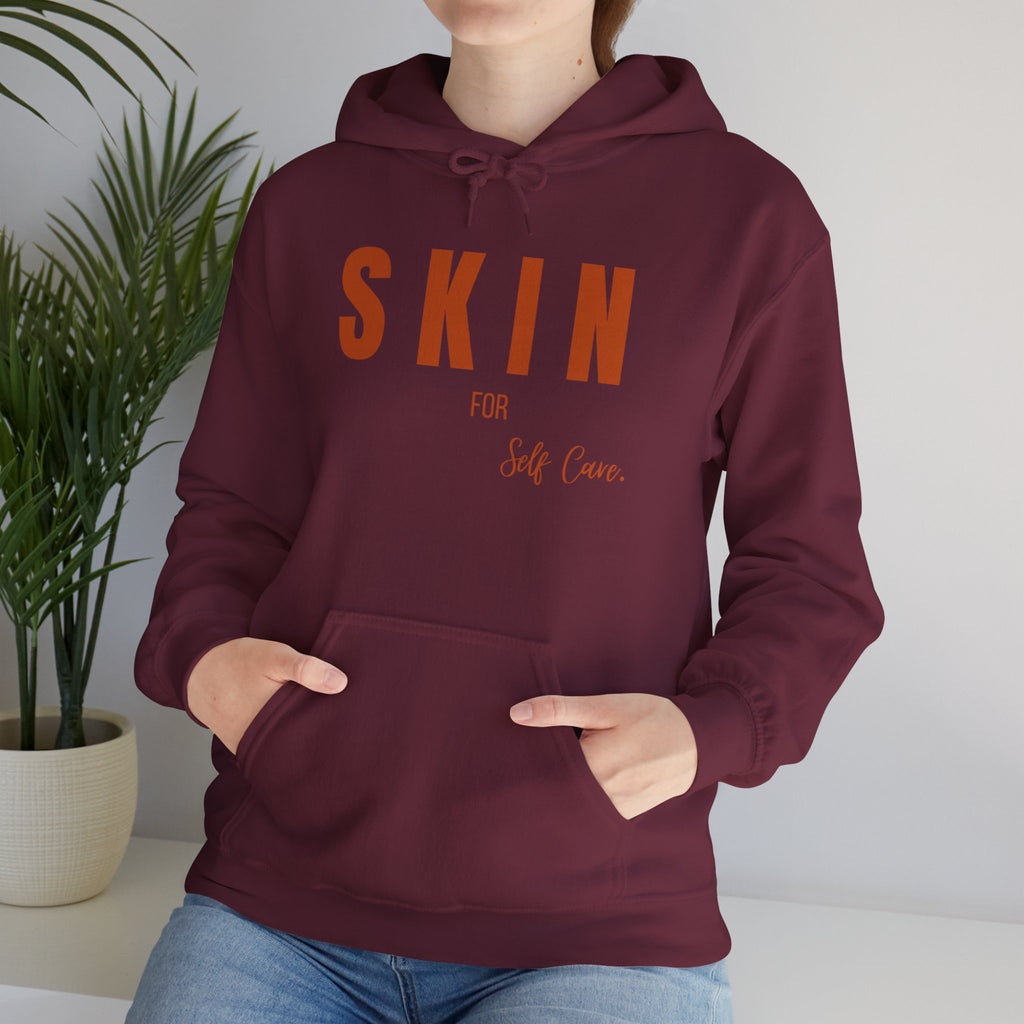 Skin For Self Care Hoodie - Unisex Heavy Blend™, Relaxed Fit Sweatshirt, Cozy Gift, Self-Care Apparel, Everyday Comfort Wear