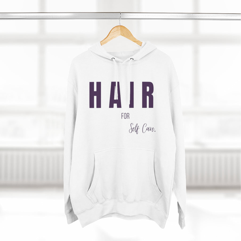 Self-Care Fleece Hoodie - Comfortable, Cozy Apparel for Relaxation, Perfect Gift for Self-Care Enthusiasts, Wellness, Reminder, Hair Care