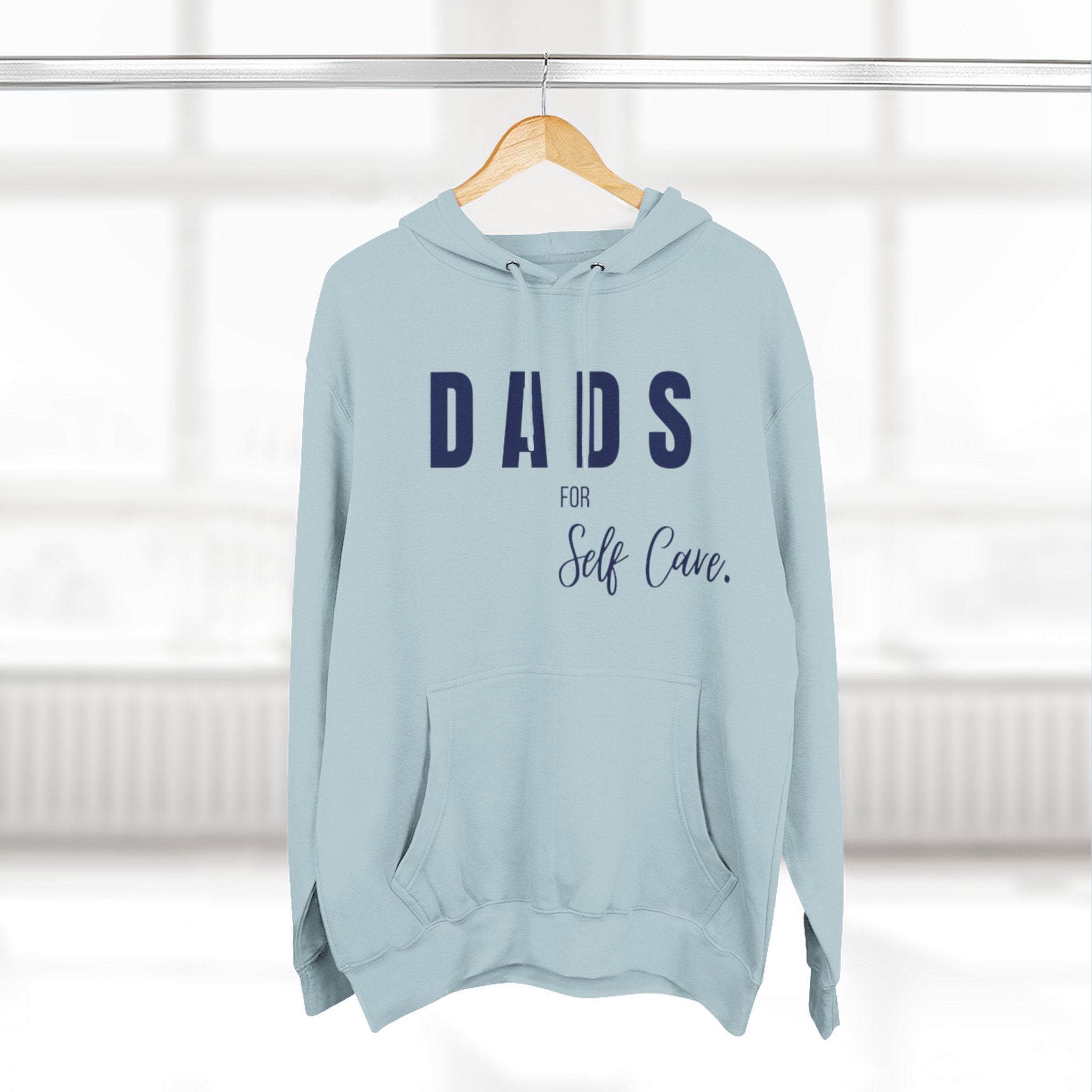 Dads Self-Care Fleece Hoodie | Cozy Gift for Fathers | Perfect for Dad's Day, Birthdays, Relaxation, Family Time, Casual Wear
