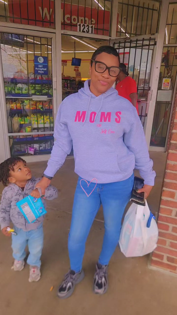 Moms Self Care Fleece Hoodie, Cozy Sweatshirt for Moms, Mother's Day Gift, Relaxation Hoodie, Self-Care Apparel